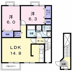 エバーグリーン　Ｃの物件間取画像